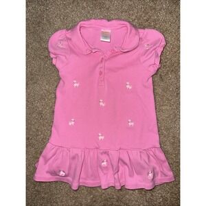 Gymboree Baby Girls Dress 18-24 M Poodle Pretty Pink‎ Puppy Dog Embroidered 2009